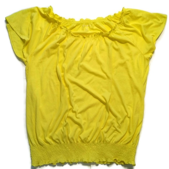 Fashion Bug Tops - Fashion Bug Yellow Blouse. Vibrant Summer Comfy Fun